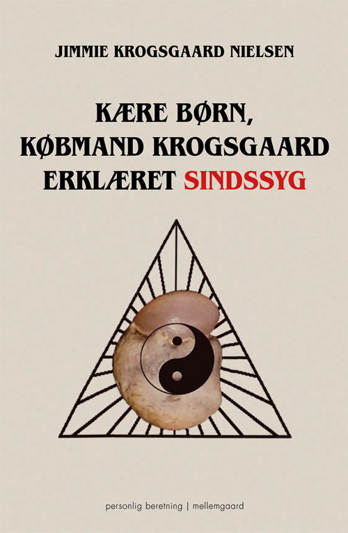 Cover for Jimmie Krogsgaard Nielsen · Kære børn, købmand Krogsgaard erklæret sindssyg (Sewn Spine Book) [1. Painos] (2020)