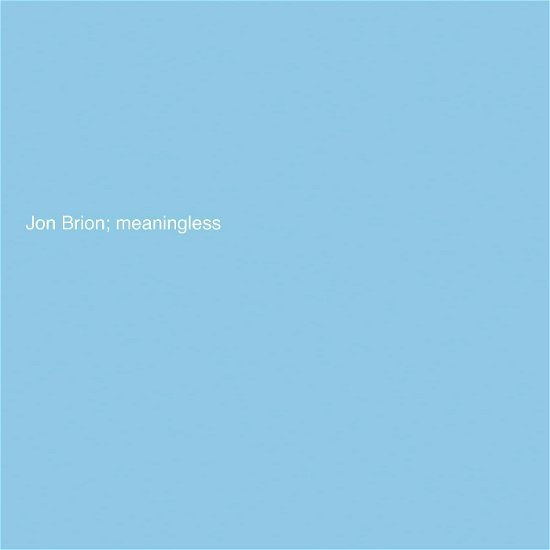 Cover for Jon Brion · Meaningless (CD) (2022)
