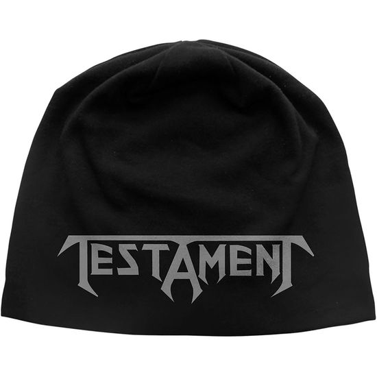 Cover for Testament · Testament Unisex Beanie Hat: Logo (CLOTHES) [Black - Unisex edition]