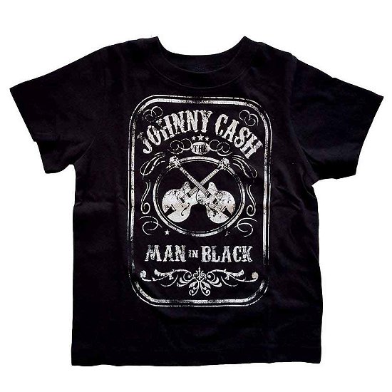 Cover for Johnny Cash · Johnny Cash Kids Toddler T-Shirt: Man In Black (4 Years) (T-shirt) [size 3-4yrs] [Black - Kids edition]