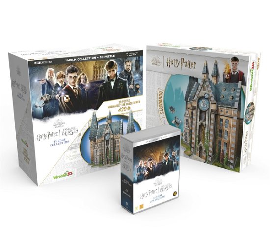 Hogwart's Clock Tower Puzzle & Harry Potter 11-Film Collection - Wizarding World - Movies - Warner - 7333018024465 - October 3, 2022