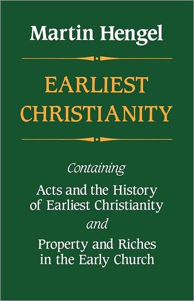 Cover for Martin Hengel · Earliest Christianity (Pocketbok) (2012)