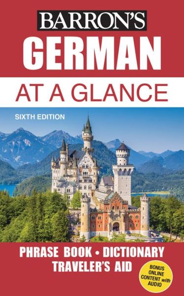 Cover for Henry Strutz · German At a Glance: Foreign Language Phrasebook &amp; Dictionary - Barron's Foreign Language Guides (Paperback Book) [Sixth edition] (2018)