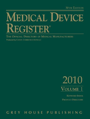 Cover for Grey House Publishing · Medical Device Register 2010 2vol Set (Medical Device Register (United States)) (Hardcover Book) (2009)