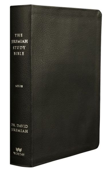 Cover for Dr. David Jeremiah · The Jeremiah Study Bible, NIV: (Black w/ burnished edges) Leatherluxe (R) with Thumb Index: What It Says. What It Means. What It Means for You. (Leather Book) (2016)