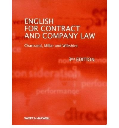 Cover for Marcella Chartrand · English for Contract &amp; Company Law (Paperback Book) (2009)