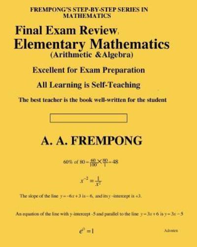 Cover for A a Frempong · Final Exam Review (Taschenbuch) (2017)