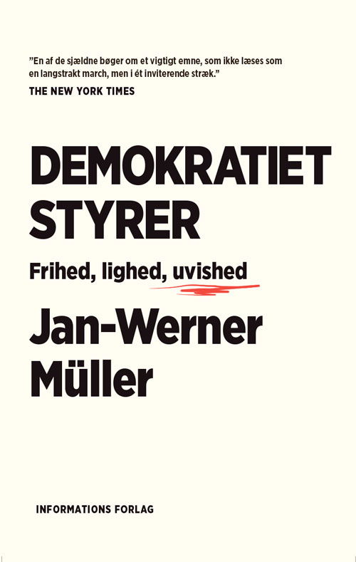 Cover for Jan-Werner Müller · Demokratiet styrer (Sewn Spine Book) [1er édition] (2021)