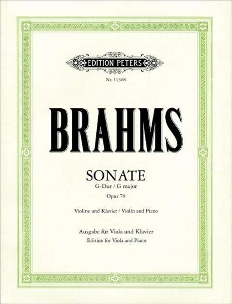 Sonate G-Dur op.78,Va+Kl.EP11308 - Brahms - Böcker -  - 9790014111465 - 1 april 2022