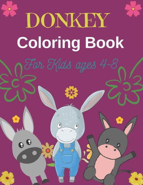 Cover for Drowsa Publications · DONKEY Coloring Book For Kids Ages 4-8 (Pocketbok) (2020)