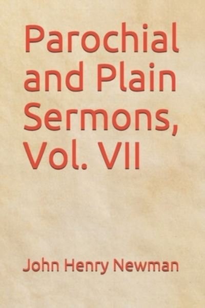 Cover for John Henry Newman · Parochial and Plain Sermons, Vol. VII (Pocketbok) (2020)