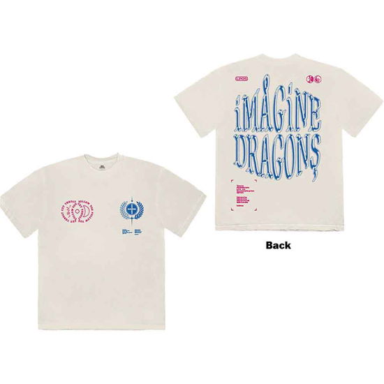 Imagine Dragons Unisex T-Shirt: Lyrics (Back Print) - Imagine Dragons - Koopwaar -  - 5056368683466 - 