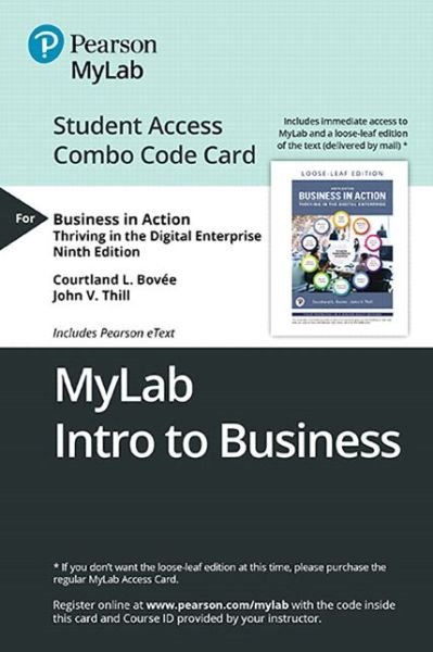 Cover for John Thill · MyLab Intro to Business with Pearson eText -- Combo Access Card -- for Business in Action (Print) (2019)