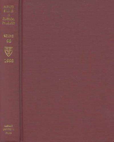 Harvard Studies in Classical Philology, Volume 98 - Harvard Studies in Classical Philology - Richard Thomas - Boeken - Harvard Department of the Classics - 9780674379466 - 1 februari 1999