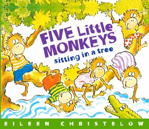 Cover for Eileen Christelow · Five Little Monkeys Sitting in a Tree (Hardcover Book) [Turtleback School &amp; Library Binding edition] (1993)