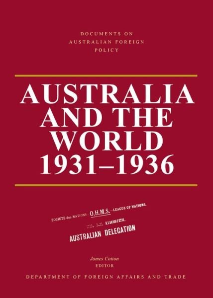 Cover for James Cotton · Australia and the World 1931-1936 (Hardcover Book) (2022)