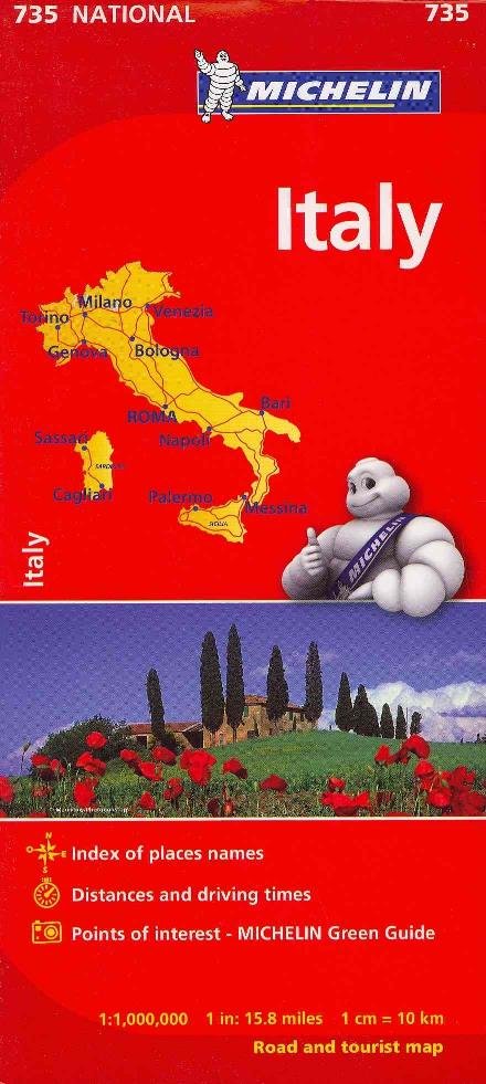 Cover for Michelin · Italy - Michelin National Map 735 (Kartor) [10 Revised edition] (2023)