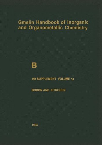 Cover for Lawrence Barton · B Boron Compounds: Boron and Noble Gases, Hydrogen - Gmelin Handbook of Inorganic and Organometallic Chemistry - 8th edition (Taschenbuch) [8th ed. 1994 edition] (2013)