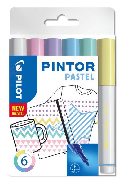 Pintor Marker-Set, Strichbreite 1Mm, 6 Stück (Pastell) - Pilot - Andet - Pilot - 3131910517467 - 