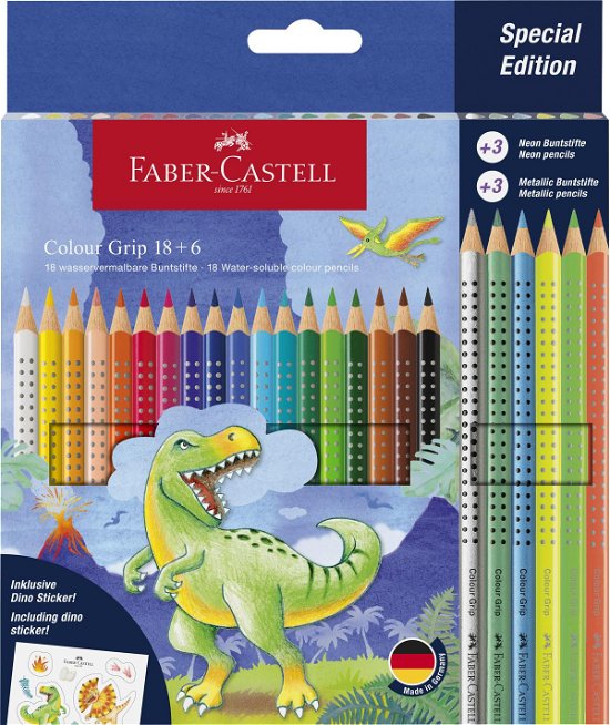 Faber-castell - Cp Colour Grip Dinosaurus 18+6 (201546) - Faber - Merchandise - Faber-Castell - 4005402015467 - 
