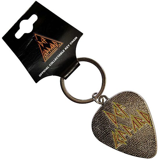 Def Leppard Keychain: Logo Pick (Enamel In-fill) - Def Leppard - Merchandise - Epic Rights - 5055295301467 - October 21, 2014