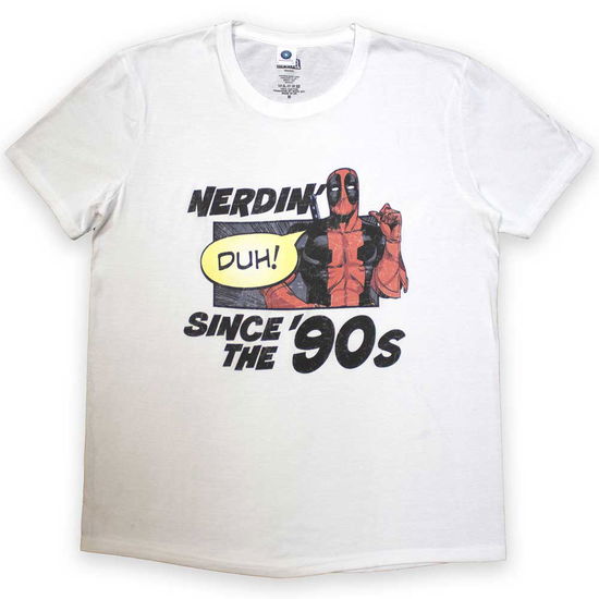 Cover for Marvel Comics · Marvel Comics Unisex T-Shirt: Deadpool Nerdin' Since The '90s (White) (T-shirt) [size S] (2024)