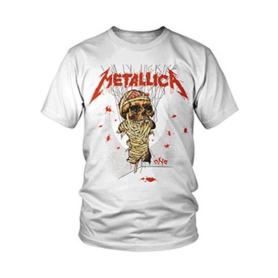 Cover for Metallica · Metallica Unisex T-Shirt: One Landmine (Back Print) (T-shirt) [size L] [White - Unisex edition] (2018)