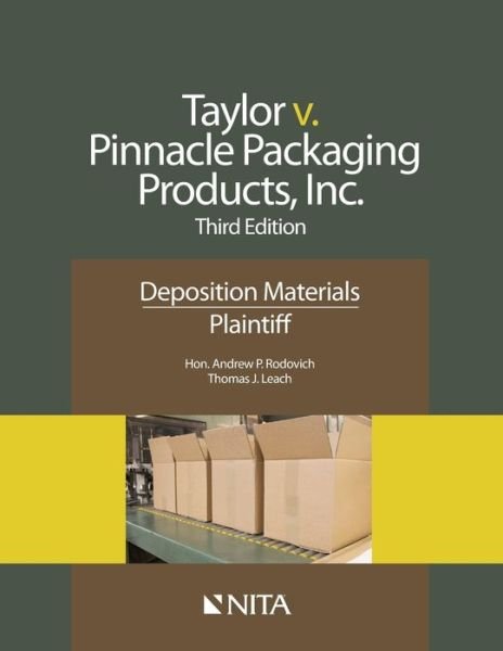 Cover for Andrew P. Rodovich · Taylor V. Pinnacle Packaging Products, Inc (Bok) (2015)