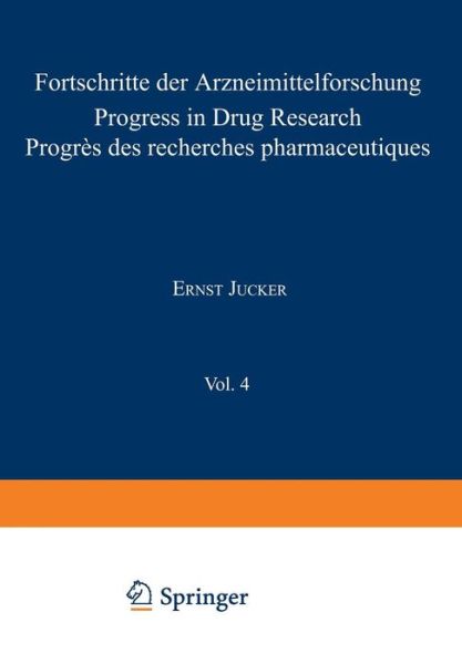 Cover for Jucker · Fortschritte der Arzneimittelforschung / Progress in Drug Research / Progres des recherches pharmaceutiques - Progress in Drug Research (Paperback Book) [Softcover reprint of the original 1st ed. 1962 edition] (2012)