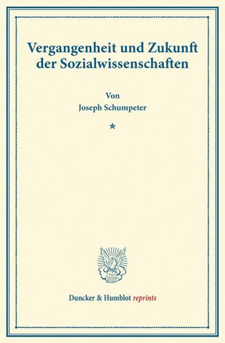 Cover for Schumpeter · Vergangenheit und Zukunft de (Book) (2013)