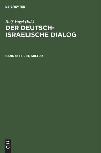 Cover for Rolf Vogel · Teil III, Kultur (Hardcover Book) (1989)