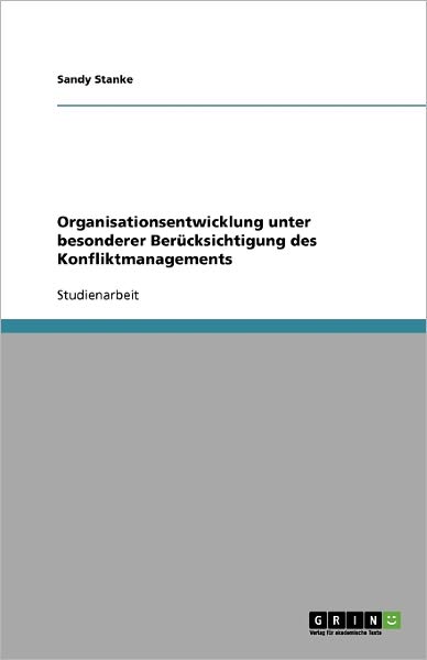 Cover for Stanke · Organisationsentwicklung unter b (Book) [German edition] (2009)