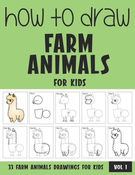 Cover for Sonia Rai · How to Draw Farm Animals for Kids - Volume 1 (Paperback Book) (2021)