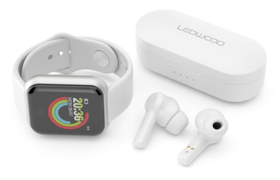 Ledwood-Pack Urban -Tws Earphones & Smartwatch-(White) - Ledwood - Merchandise - LEDWOOD - 3700789510468 - 24. oktober 2022