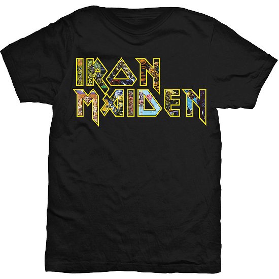 Iron Maiden Unisex T-Shirt: Eddie Logo - Iron Maiden - Koopwaar - Global - Apparel - 5055979916468 - 