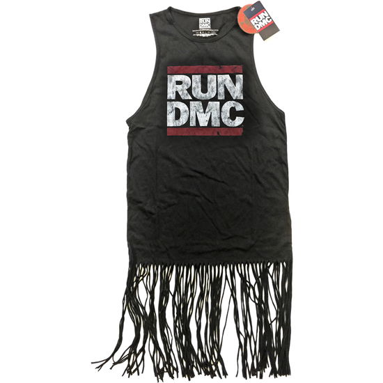 Cover for Run DMC · Run DMC Ladies Tassel Dress: Logo Vintage (Kläder) [size S] [Black - Ladies edition]