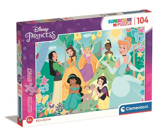 Cover for Clementoni · Puslespil, Disney Princess, Glitter effekt, 104 brikker (Puslespill) (2023)