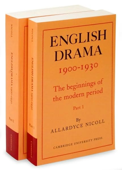 Cover for Allardyce Nicoll · English Drama 1900-1930 2 Part Set: the Beginnings of the Modern Period (Paperback Book) (2009)