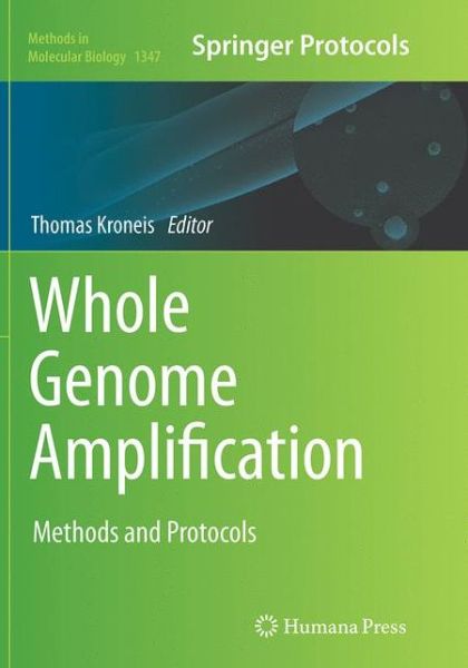 Cover for Whole Genome Amplification: Methods and Protocols - Methods in Molecular Biology (Paperback Book) [Softcover reprint of the original 1st ed. 2015 edition] (2016)