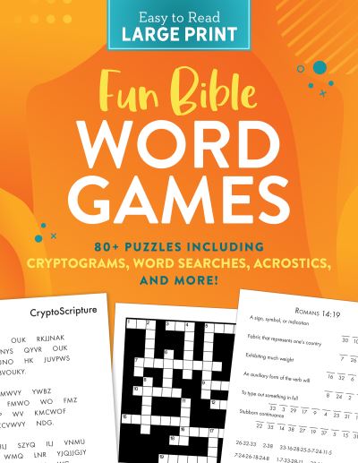 Cover for Compiled By Barbour Staff · Fun Bible Word Games Large Print (Paperback Book) (2022)