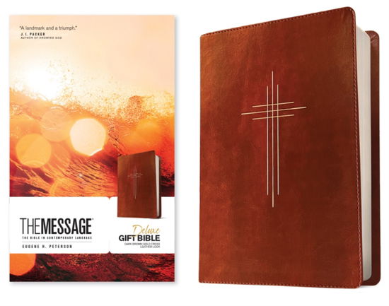 Cover for Eugene H. Peterson · The Message Deluxe Gift Bible, Dark Brown Gold (Leather Book) (2025)