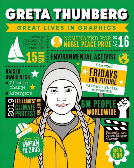 Cover for Great Lives in Graphics: Greta Thunberg - Great Lives in Graphics (Gebundenes Buch) (2024)