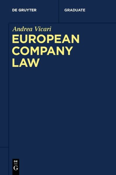 Cover for Vicari · European Company Law (Book) (2021)