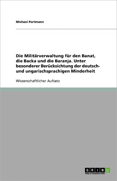 Cover for Portmann · Die Militärverwaltung für den (Book) [German edition] (2007)