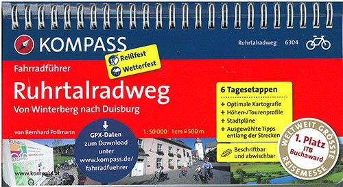 Cover for Mair-Dumont / Kompass · Kompass Fahrradführer 6304: Ruhrtalradweg : Von Winterberg nach Duisburg (Book) (2012)