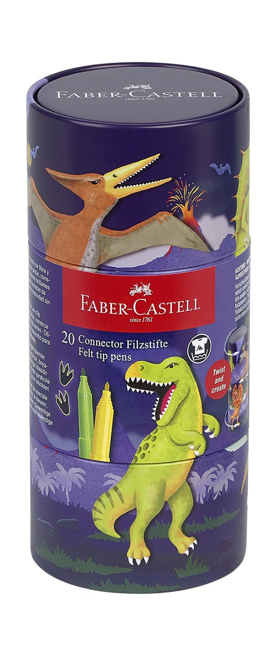 Faber-castell - Felt-tip Pen Connector Dinosaur (155546) - Faber - Gadżety - Faber-Castell - 4005401555469 - 