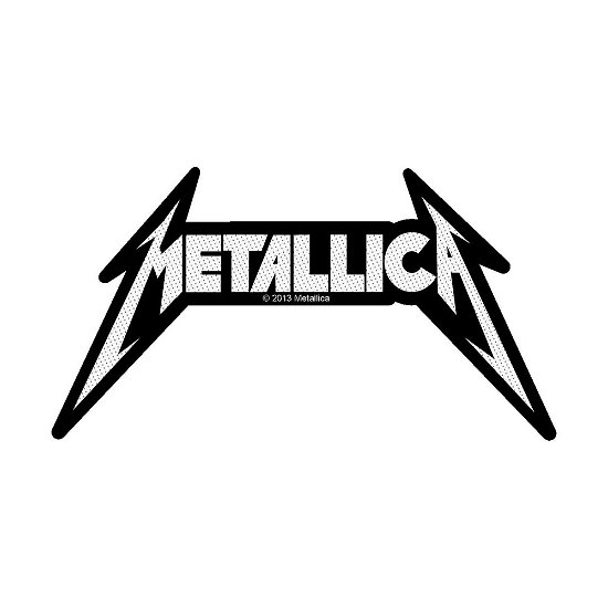 Metallica Standard Woven Patch: Shaped Logo - Metallica - Fanituote - ROCK OFF - 5055339746469 - maanantai 19. elokuuta 2019