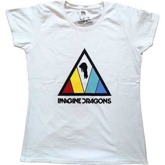 Cover for Imagine Dragons · Imagine Dragons Ladies T-Shirt: Triangle Logo (T-shirt) [size XL] [White - Ladies edition]