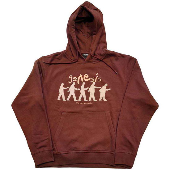 Genesis Unisex Pullover Hoodie: The Way We Walk (Brown) - Genesis - Produtos - - 5056561054469 - 18 de outubro de 2022