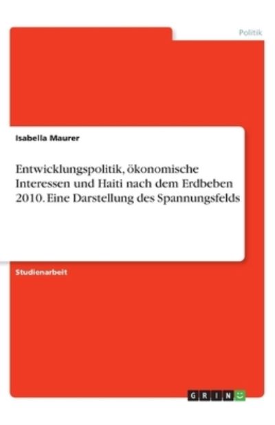 Cover for Maurer · Entwicklungspolitik, ökonomische (N/A)